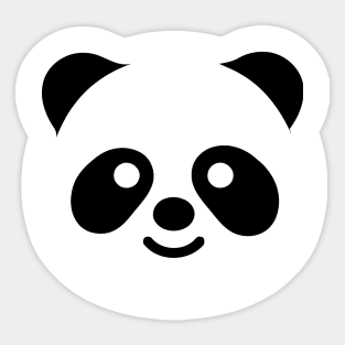 Panda Bear Face Emoticon Sticker